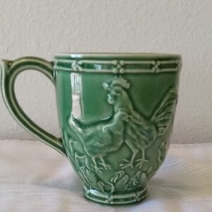 Bordallo Pinheiro Rooster And Chicken Mug